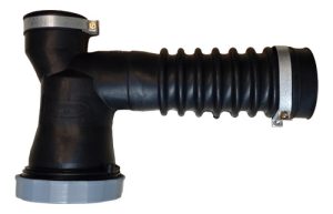 Sifón Simple De Caucho Para Bacha De Cocina - Crupier Negro