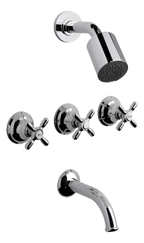 Griferia Ducha Bañera Fv Newport 103/b2p C/ Transf. Gris Fijo