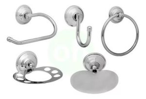 Set Accesorios De Baño Completo Argenta 5 Piezas Bronce
