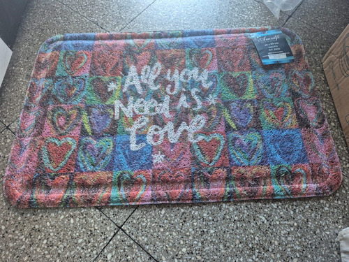 Felpudo Entrada Hogar Exterior All You Need Is Love 40x60 60 Cm 40 Cm Rojo - Imagen 3