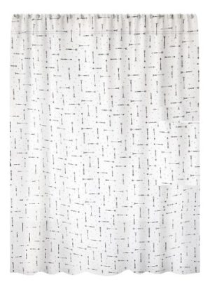 Cortina Baño Teflon Estampada Arrow Blanco Arrow