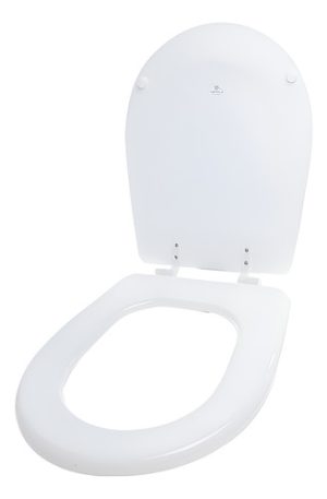 Asiento Para Inodoro Jade Pringles Herraje Nylon Blanco