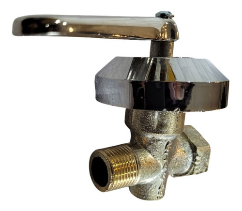 Llave De Gas 1/2 Bronce Con Campana Cromada Aprobada Mh - Imagen 4