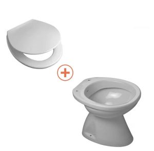 Combo Sanitarios Roca Capea Italiana Inodoro Corto Asiento