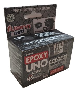 Pegamento Fusión Epoxy Uso General Para Acero X 100gr Gris Oscuro