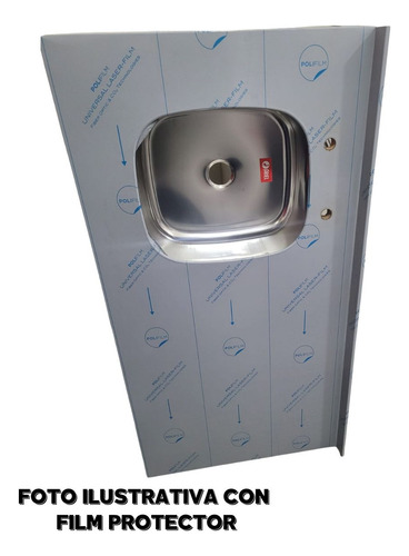 Mesadas Cocina Acero Ariel 140x62 Bacha Izq Con Zocalo - Imagen 4