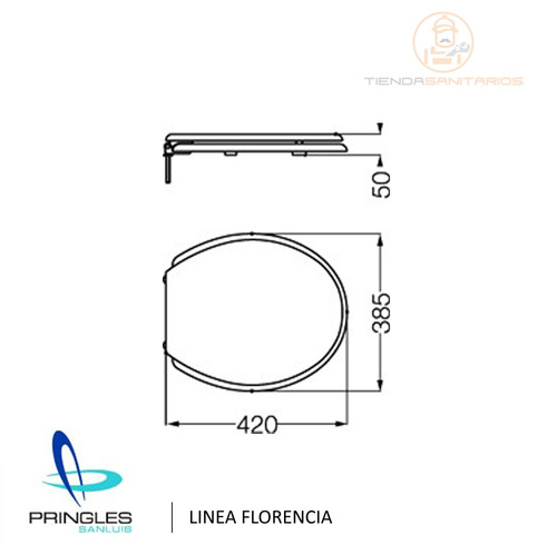 Asiento De Inodoro Paravor Florenci A Herraje Plastico Blanco - Imagen 2