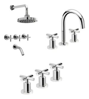 Combo Grifería P/ducha, Bidet Y Lavatorio Valencia -peirano Plateado
