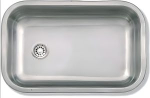 Pileta Cocina Simple Acero Inox 103ec 52x32x15 Economica Plateado