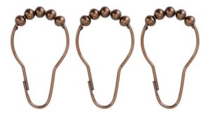Ganchos Cortina Baño Roller Metalicos Cobre X 12 Unid Vintage