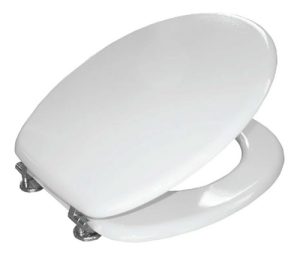 Asiento Tapa Ariel Inodoro Capea Italiana Herraje Cromo 220m Blanco