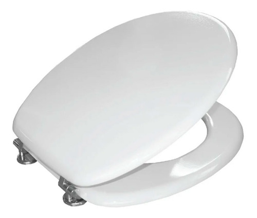 Asiento Tapa Ariel Inodoro Capea Italiana Herraje Cromo 220m Blanco