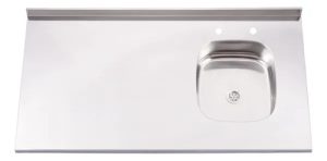 Mesadas Cocina Acero Ariel 120x62 Bacha Derecha Con Zocalo