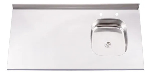 Mesadas Cocina Acero Ariel 120x62 Bacha Derecha Con Zocalo