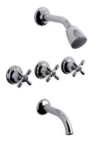 Combo Griferia Baño Completo Fv Newport 900.03/b2 Cromo - Imagen 2