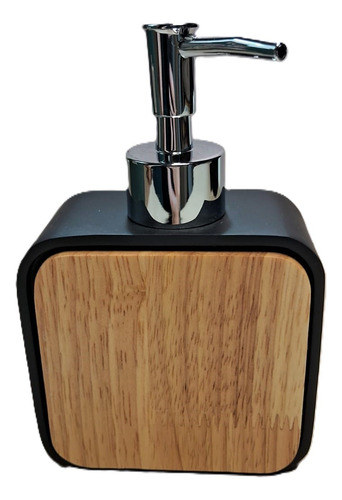 Set De Artículos Para Baño Nórdico Color Madera Y Negro Negro - Imagen 4