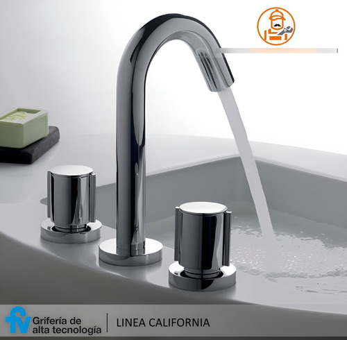 Griferia Lavatorio Fv California Baño 207/17 Cr Cromo - Imagen 5