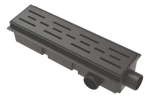 Desagüe Lineal Encastrable De 30cm Color Negro 12130 - Ideal