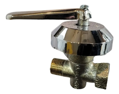 Llave De Gas 1/2 Bronce Con Campana Cromada Aprobada Mh