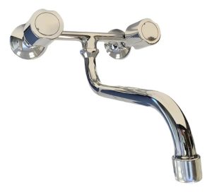 Grifería Para Cocina Exterior Pico S Cromada Gn0076 - Majos Plateado Brillante