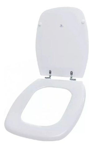 Asiento Tapa Inodoro Baño Verona Madera Herraj Cromo
