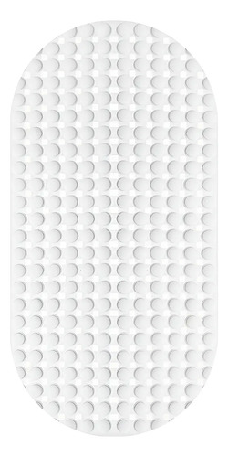 Alfombra De Baño Antideslizante Burbujas Blanca 65x35 Blanco