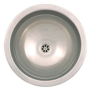 Pileta De Cocina Simple Redonda Mi Pileta 453e 30x15cm Gris