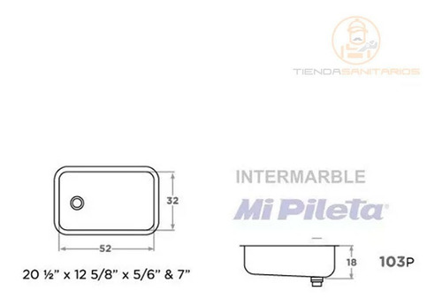 Pileta Cocina Acero Inoxidable Simpl 103p 52x32x18 Economica Plateado - Imagen 2