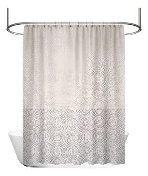 Cortina De Baño De Teflon Estampada - Tile Beige 180x180 Beige Tile Cemento