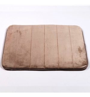 Alfombra Baño Microfibra 40x60 Cm Memoria Liso Gris Gris