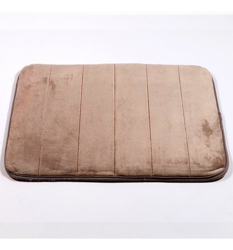 Alfombra Baño Microfibra 40x60 Cm Memoria Liso Gris Gris