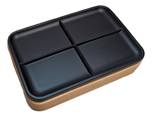 Set De Artículos Para Baño Nórdico Color Madera Y Negro Negro - Imagen 3