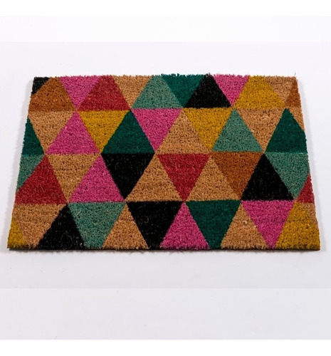 Felpudo Alfombra Entrada Del Hogar 60 X 40 Cm Triangulos Col 60 Cm 40 Cm Marrón