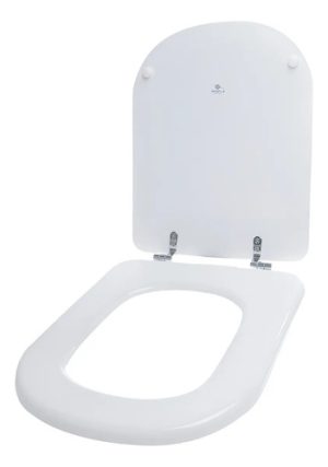 Asiento Tapa Inodoro Para Bari Herrajes Cromo Bco Derpla