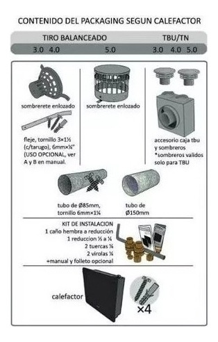 Calefactor A Gas Estufa Pared Interior Calden 4000 Tb Vidrio - Imagen 3