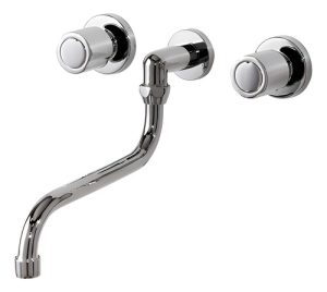 Grifería Para Cocina De Pared Abs Neo Gn 0090 - Majos Plateado Brillante