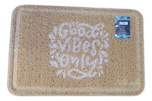 Alfombra Felpudo Entrada Casa 40x60 Cm Good Vibes Only Negro
