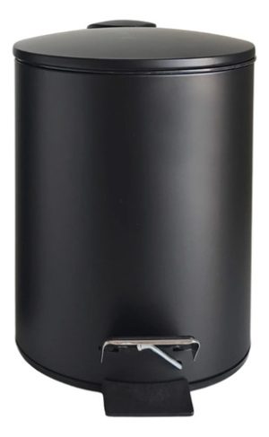 Cesto, Tacho De Basura Liso Color Negro De 3 Lt Negro