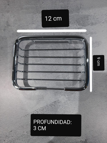 Jabonera Rejilla Acero Inoxidable Cromada Baño Derpla - Imagen 3