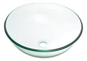 Bacha Baño Apoyo Vidrio Transparente Pringles 42x42x14,5
