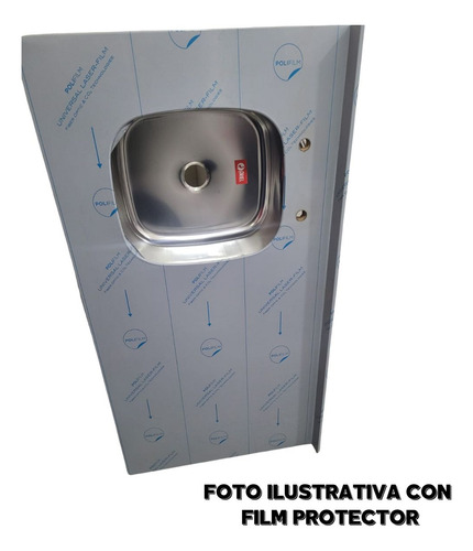 Mesadas Cocina Acero Ariel 120x62 Bacha Izq Con Zocalo - Imagen 7