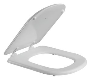 Asiento De Inodoro Paravor Adaptable Cuarzo Herraje Nylon Blanco