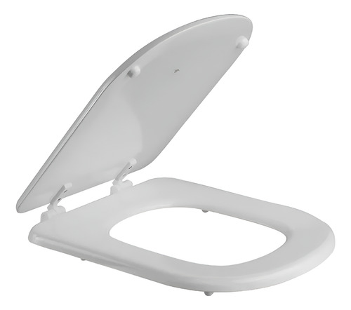 Asiento De Inodoro Paravor Adaptable Cuarzo Herraje Nylon Blanco