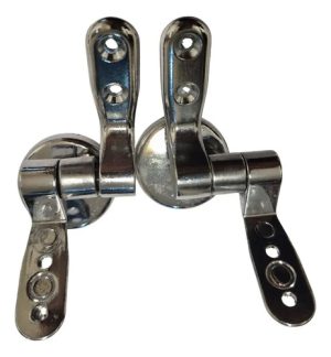 Herrajes Bisagras Metalico Asiento Tapa Inodoro Ariel Plateado