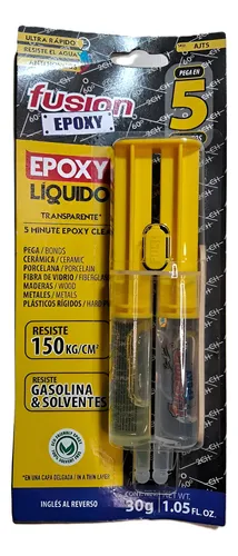 Pegamento Fusión Epoxy Jeringa X 30gr Liquido Transparente Blanco