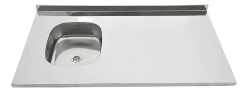 Mesadas Cocina Acero Ariel 120x62 Bacha Izq Con Zocalo - Imagen 5