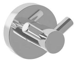 Percha Doble Cromada Zinc Genwec Cartago Para Baño Toallas Cromo
