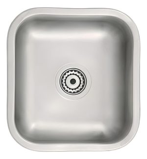 Pileta De Cocina Simple De Acero Inoxidable Mod 302 34x37x18 Plateado