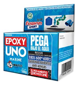 Pegamento Fusión Epoxy Apto Para Uso Bajo El Agua X 100gr Azul Marino
