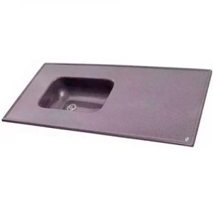Mesada Marmol Sintet Gris Oscuro Sin Uniones 1.20 Mts